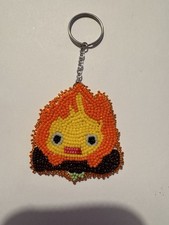 Studio Ghibli Howl's Moving Castle Calcifer Keychain - Hand Beaded