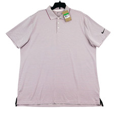 Nike Tour Golf Polo Shirt Men XL Platinum Violet Dri-FIT Striped FZ7479-110 New