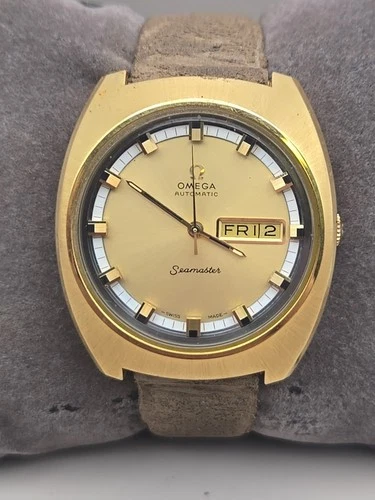 Rare Omega Seamaster 38mm Day Date Dial Automatic Cal 752 Mens Watch 166.089