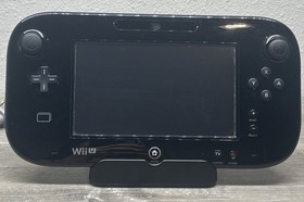 NINTENDO Wii U 32GB Black GamePad W/Docking Station/Power Cord TESTED WORKS