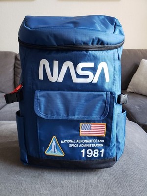 RARE! Mad Engine NASA Flight Suit Backpack Blue Ripstop Canvas Astronaut  - NEW!