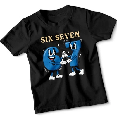 PRINTVOLT 67 Six Seven Funny Number With Joke Print Kids T-Shirt Novelty Boys Girls Tee #3