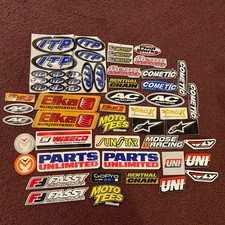 Vintage Motocross ATV Sticker Lot AC Racing Decals Alpine Star ITP flexx FLY 50