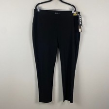 Kay Unger Black Ponte Slimming Legging Pants Womens 3X Stretch Pull On