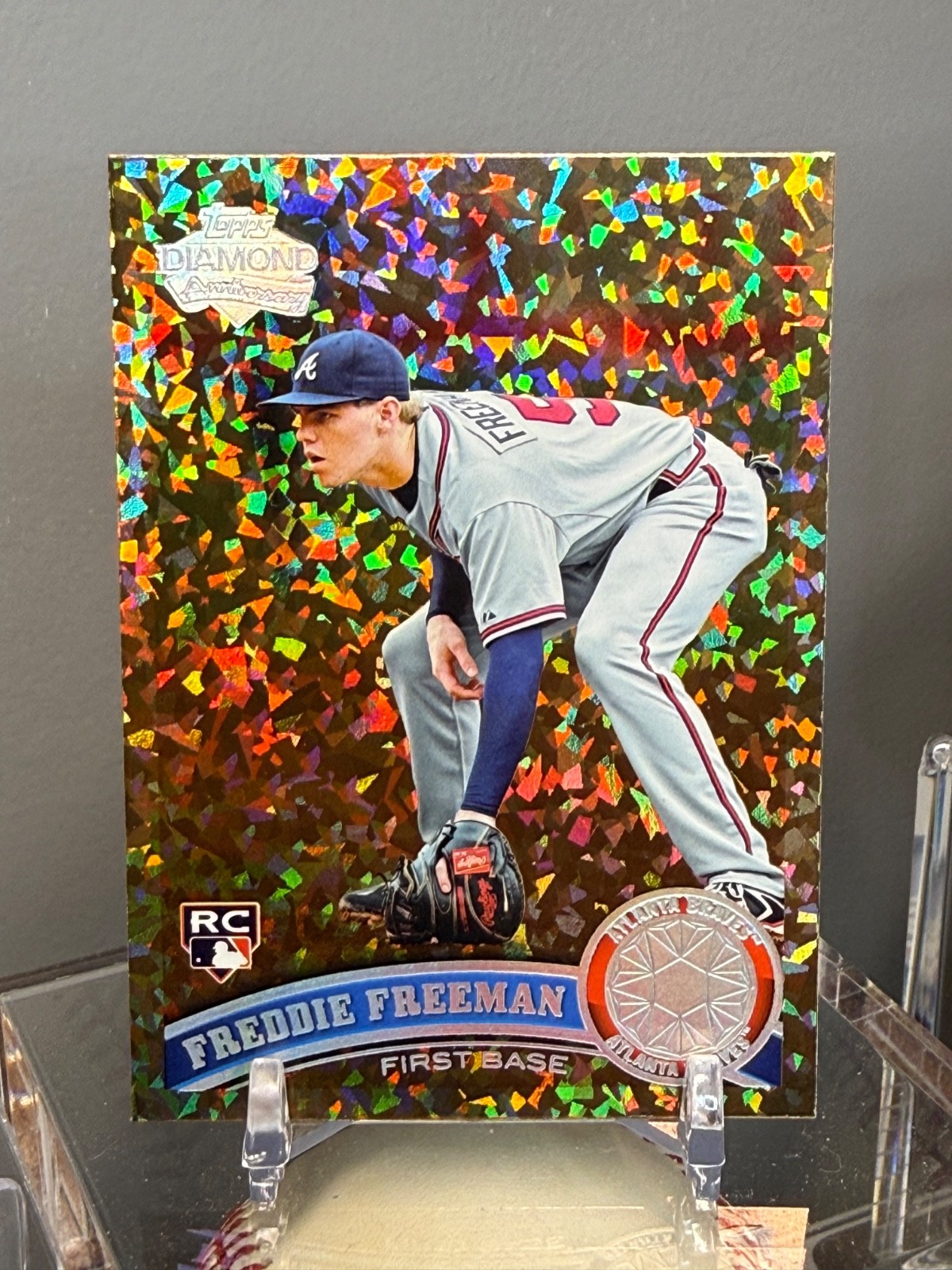 2011 Topps FREDDIE FREEMAN #145 Cognac Diamond Anniversary RC Rookie