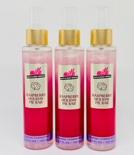 3 Bath Body Works MILK Bar Raspberry Holiday Pie Bar Diamond Shimmer Mist