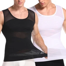 Men Gynecomastia Compression Shirt Slimming Vest Shaper Tummy Control Tank Top