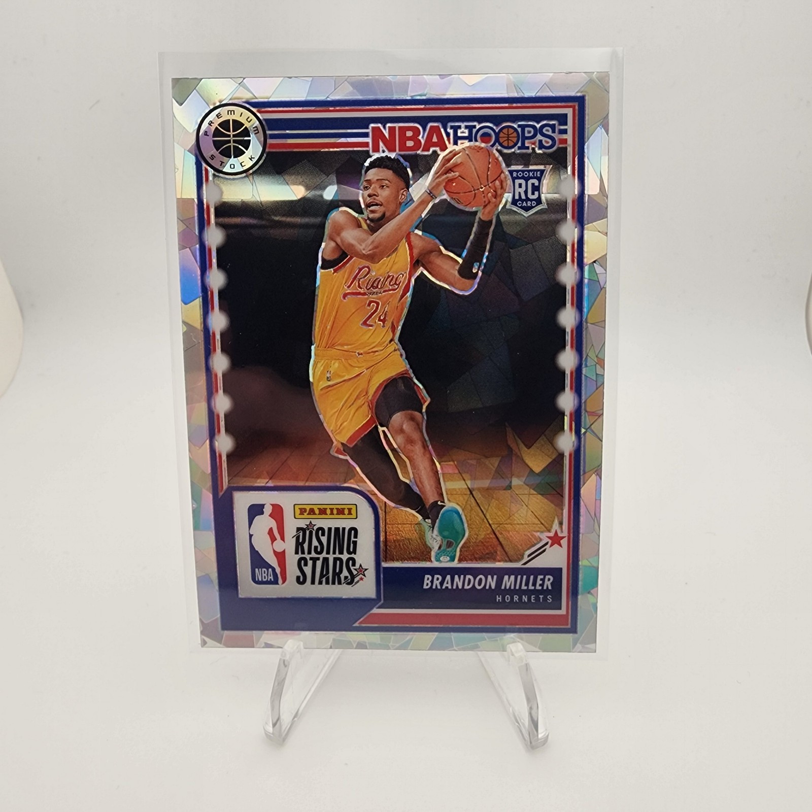 2023-24 NBA Hoops Premium Stock BRANDON MILLER Rising Stars Ice Prizm RC #298 SP