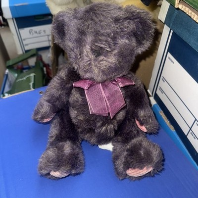 Chad Valley lila Teddy mit lila Band