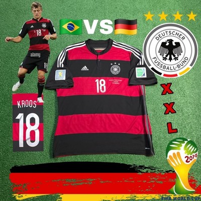 Adidas Germany Toni Kroos#18 2014 BRAZIL World Cup Away Jersey Rare XXL
