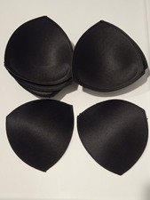 3 Pairs Women's Removable Cups Bra Inserts Pads In Black