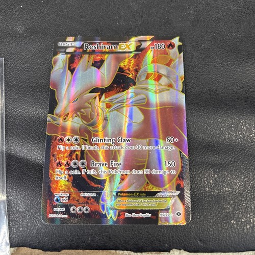 Reshiram EX Full Art Holo Ultra Rare Black/White, Next Destinities 95/99 LP