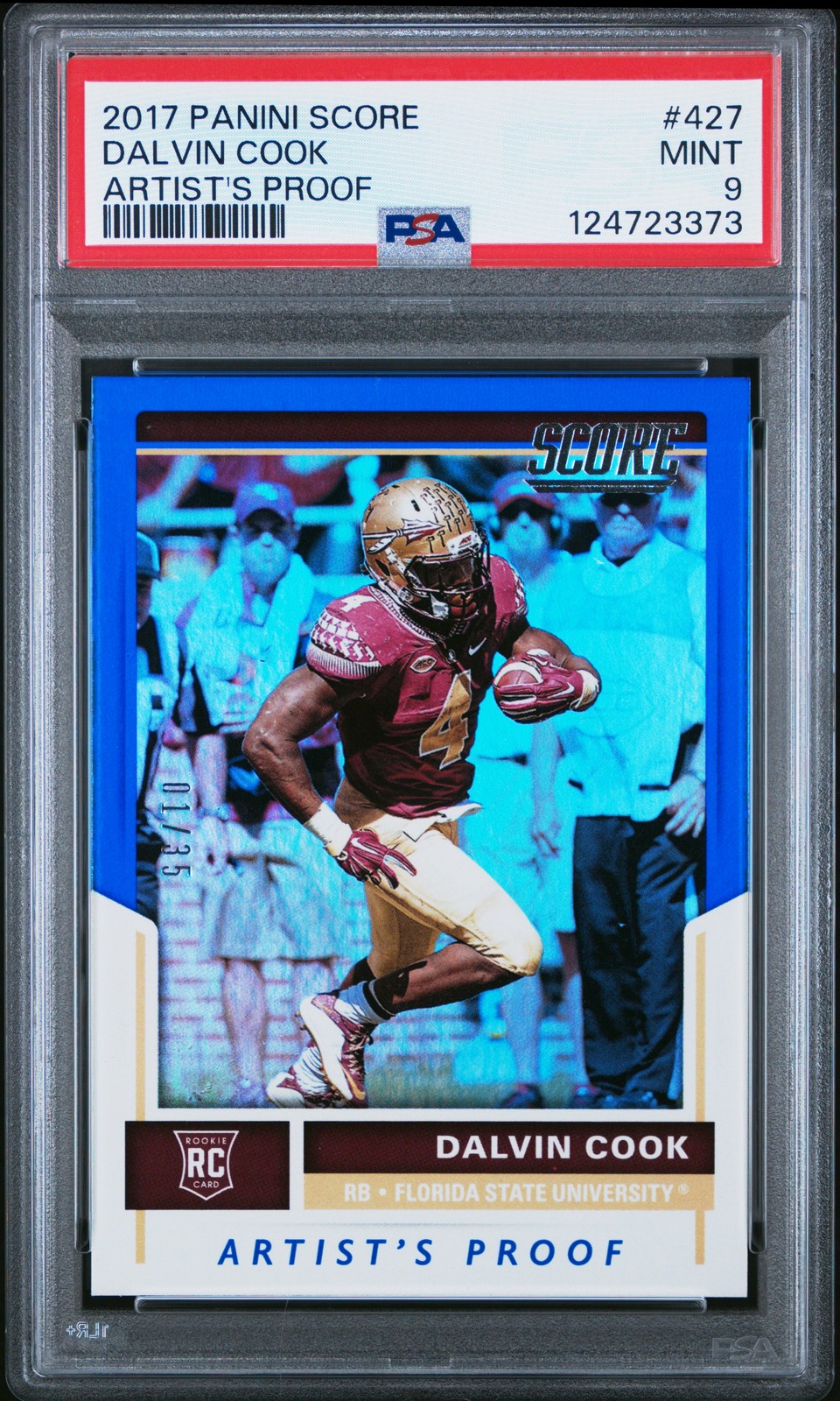 Dalvin Cook Panini Score #427 Artists Proof