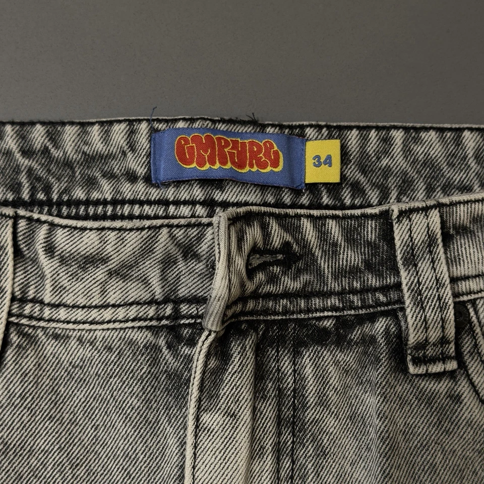 Empyre Relax Men’s Denim Shorts Gray Size 34 Baggy Skater Grunge 90s Y2K Read! - Image 4 of 4