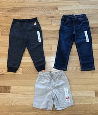 Jumping Beans Boys 4T Pants Lot NWT Joggers Jeans Canvas Shorts 3 Pc Kohl s New