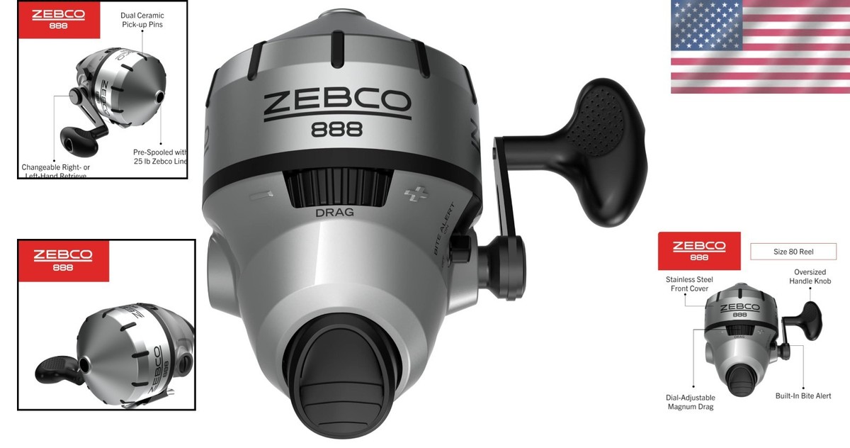 Zebco 888 Fishing Reel - Smooth Spin, Anti-Reverse Feature- | eBay