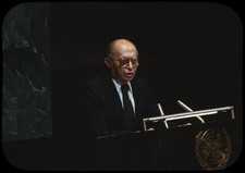 Photo:Menachem Begin of Israel at the U.N. i.e. United Nations