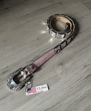 BB SIMON belt light pink horse hair Swarovski Crystals size LARGE 32  