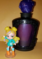 Lagoona Blue Monster High Potions Mini Doll  used with Black case & purple skull