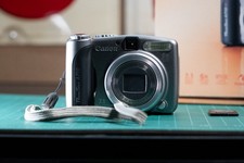 Canon PowerShot A710 IS 7.1MP Digital Camera - Metallic gray - Tested Works