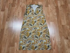 Michael Kors Womens Dress White Yellow Black Banana Size Small Sleeveless