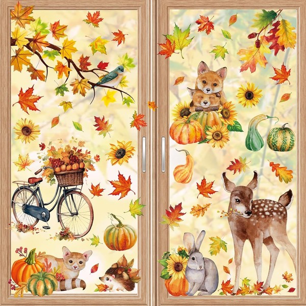 Fensterbilder Herbst Selbstklebend Fensterdeko Aufkleber FüR Dekoration-image