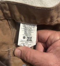 VTG Carhartt B25 BRN Brown Cargo Duck Canvas Shorts Mens 45 Utility Carpenter
