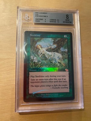 MTG Foil Seedtime Judgment Beckett Graded 8 NM-MT
