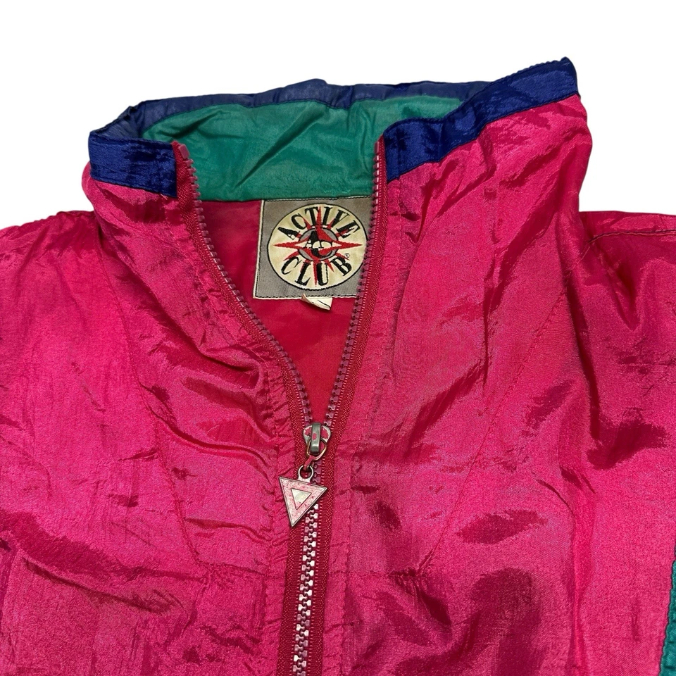 Chaqueta colorida retro neón estilo esquí años 90 vintage talla grande para hombre’s Foto 3 de 4