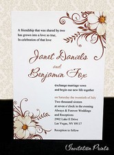 Invitaciones de boda personalizadas asequibles panel de flores invitaciones