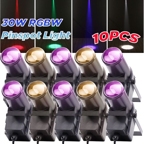 Foco LED 30W RGBW 4 en 1-Haz Escenario Luz Pin Spot DMX512 Fiesta Disco Luz - Imagen 13 de 17