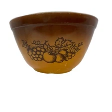 Pyrex Old Orchard Brown Orange #401 Bowl Great Condition Mixing Bowl