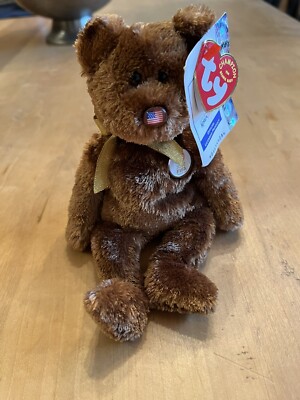 Ty Beanie Baby Champion United States Bear FIFA World Cup 2002 