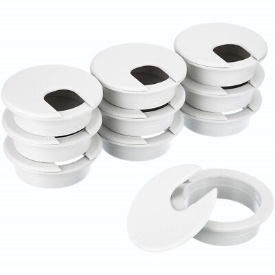 10Pack 2 Inch Desk Cable Wire Grommet Table Cord Hole Cover Organizer for Office