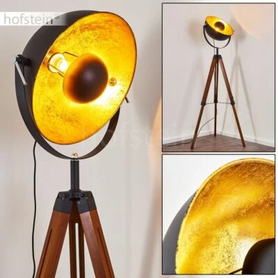 Lampadaire Lampe sur pied Lampe de séjour Lampe de sol Luminaire de bureau Bois - Photo 1/4