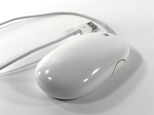 OEM Apple Mighty Mouse Wired USB Model A1152 White - Afbeelding 2 van 4