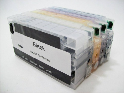 4 Cartuchos de Tinta Recargables Precargadas Set Para HP 711 Designjet T120  T520 Hp711 | eBay
