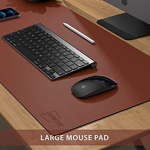 Desk Pad Office Desk Mat - PU Leather Desk Blotter Laptop Desk Mat Waterproof...