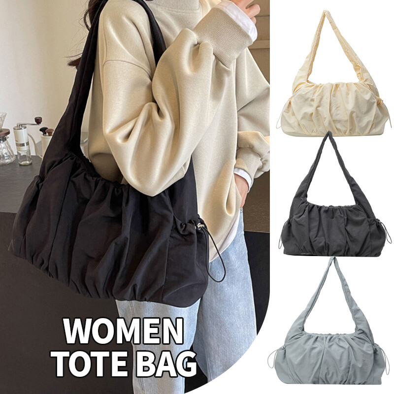 Canvas Tote Bag for Women Large Capacity Summer Shoulder Bag Student Handbag 2024
