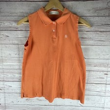 Fairway And Greene Ladies Golf Polo Sz M Sleeveless Orange