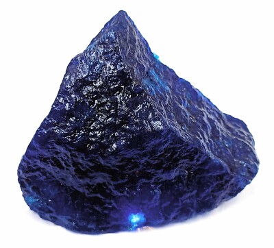 DYED 3575 Ct Certified African Blue Sapphire Natural Broken Rough Gemstone 