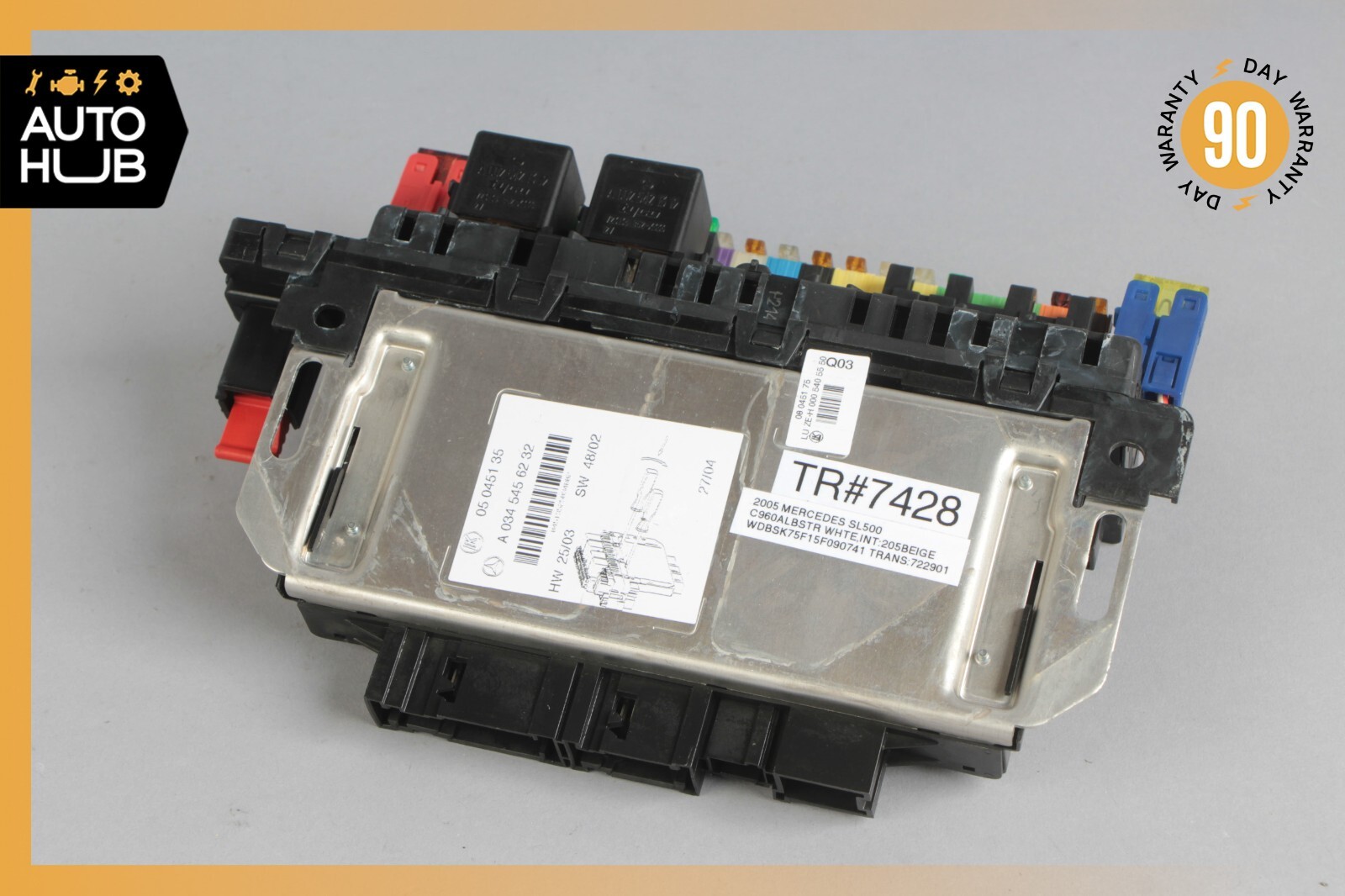 03-12 Mercedes R230 SL500 SL55 AMG SL550 Rear SAM Fuse Box Relay Module OEM