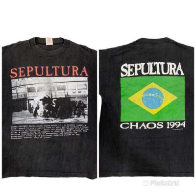 94 Sepultura Refuse/Resist Chaos Cotton Black Unisex T-shirt S-5XL VM6419