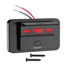 Multiple Device Car Charges Easy Install Double USB Charges ABS for Outdoor Use