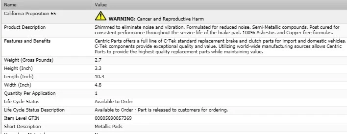 JUEGO PASTILLAS FRENO DELANTERAS SEMIMETÁLICAS IZQUIERDA Y DERECHA PARA DODGE RAMPAGE 1983-1984 Foto 4 de 4