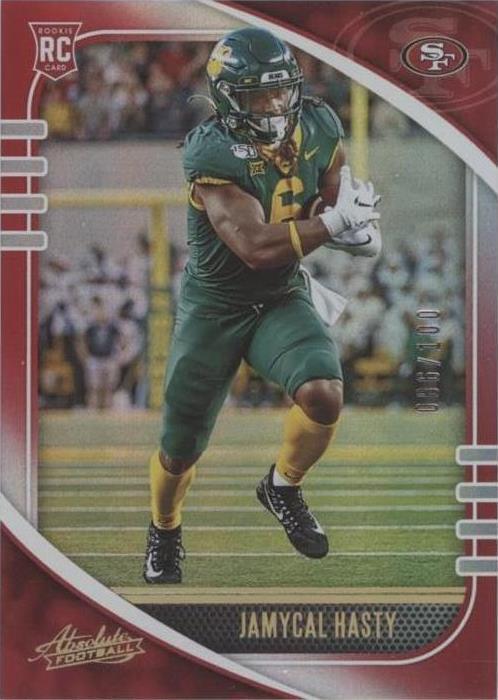 2020-panini-absolute-rookie-jamycal-hasty-149-spectrum-red-100-rc