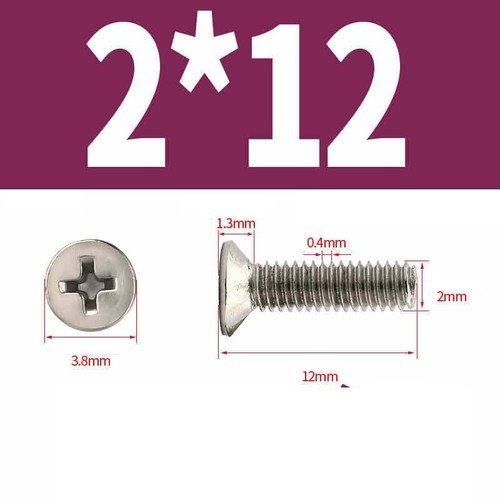 Countersunk Machine Screws Nickel Plated / Black Steel Phillips Head Bolts M2-M6 - Picture 39 of 99