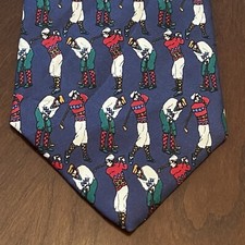 Vintage 417 By Van Heusen Blue Red Green Imported Silk From Italy Made In USA