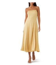Theory Crushed Satin Cami Dress in Sun. NWT. Size 4. Retail- 500