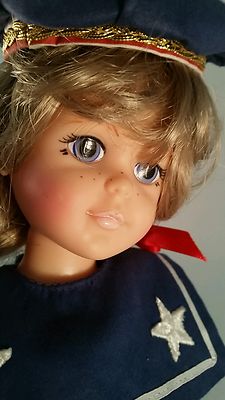 VINTAGE RED WOODS INN BRIDGET DOLL SAILOR MATE.  WITH STAND.